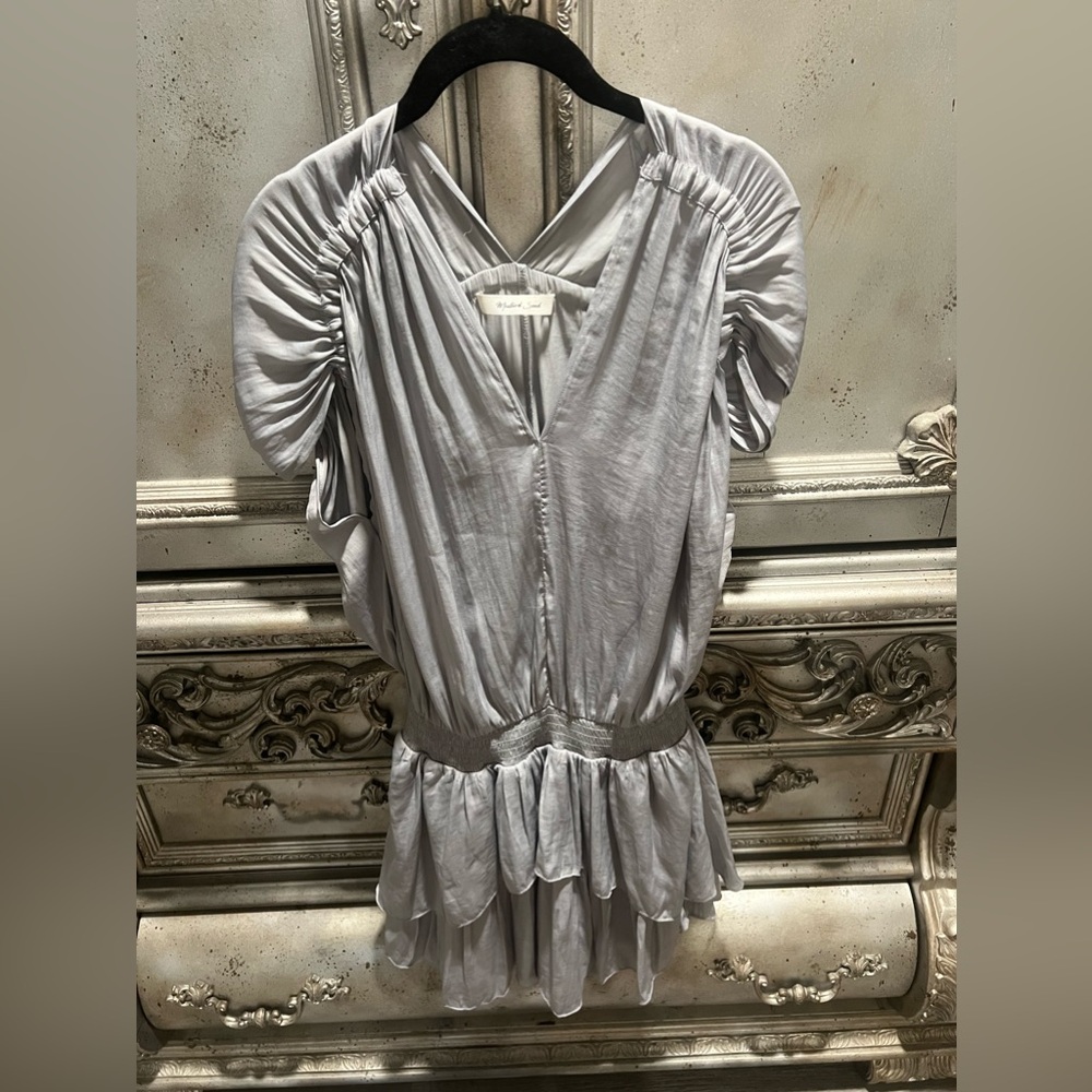 Mustard seen Silver Mini Dress